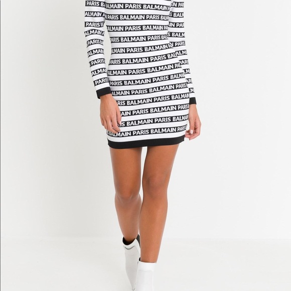 Balmain Striped Logo Knit BNWT - Picture 5 of 13